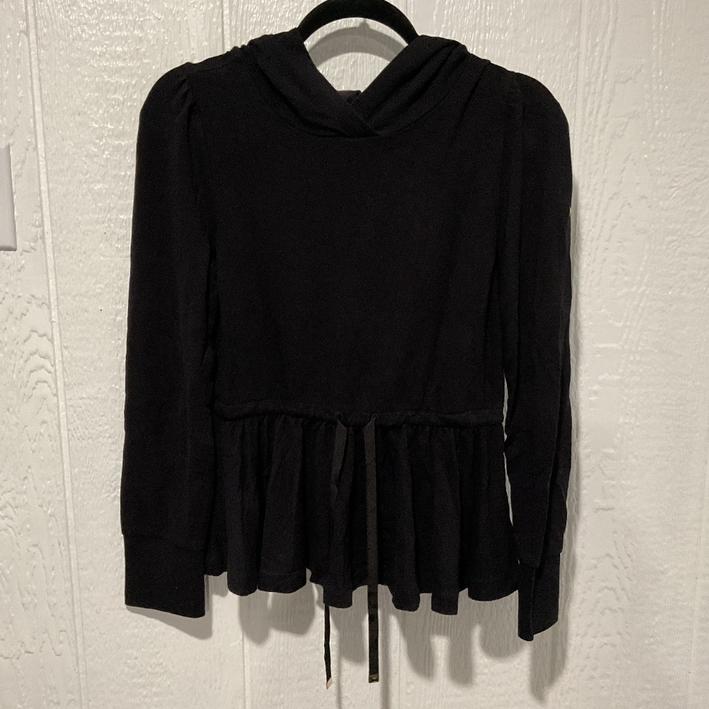 KATE  SPADE RUFFLE HOODIE ( USED) ( MEDIUM)